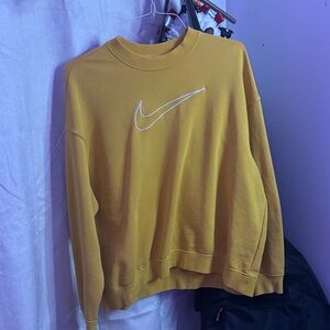 Nike Women's Mustard Crew Neck Sweater